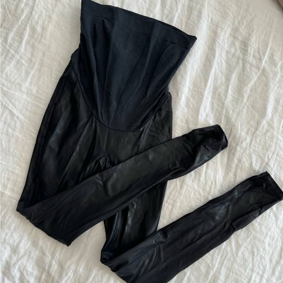 Spanx leather leggings- maternity - Picture 1 of 3